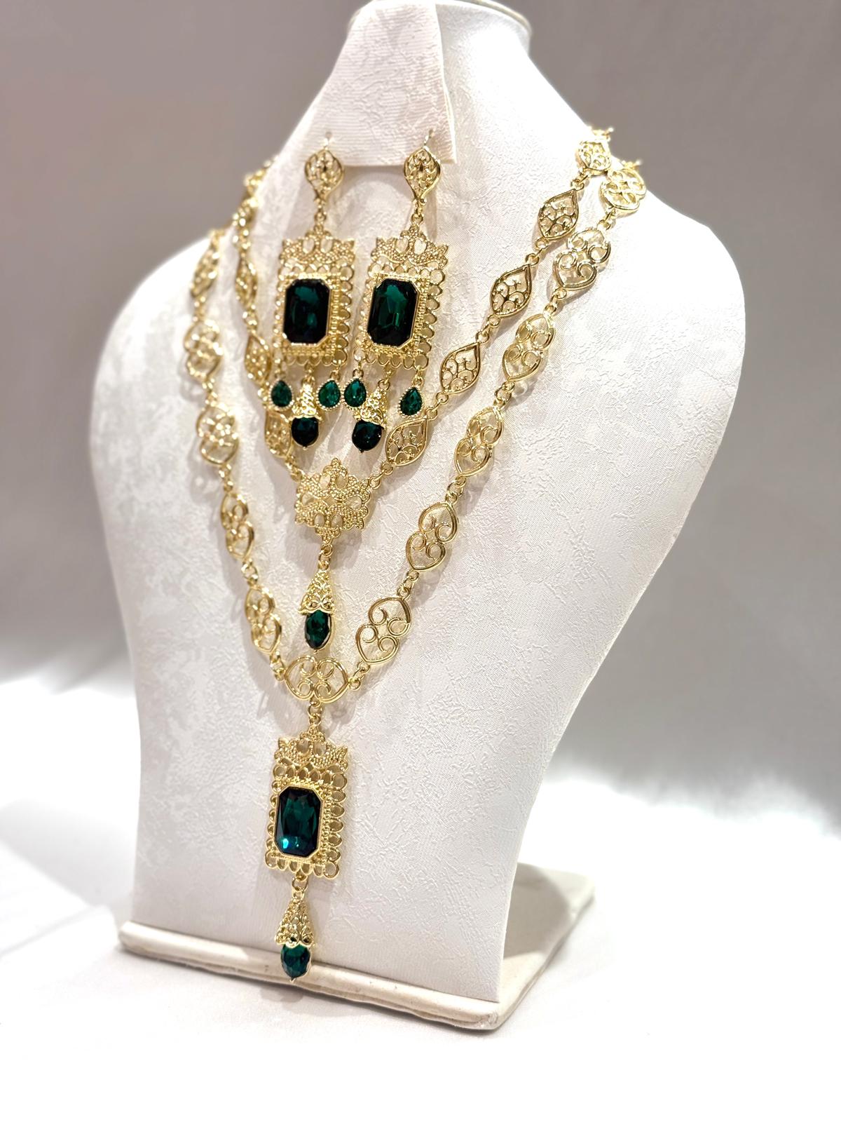 Sieraden set Aya Smaragdgroen