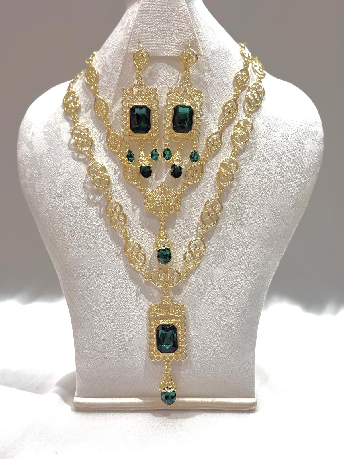 Sieraden set Aya Smaragdgroen