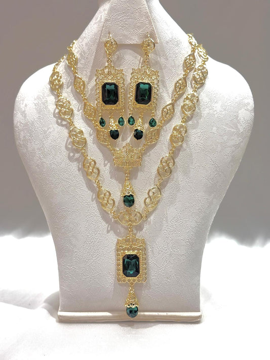 Sieraden set Aya Smaragdgroen