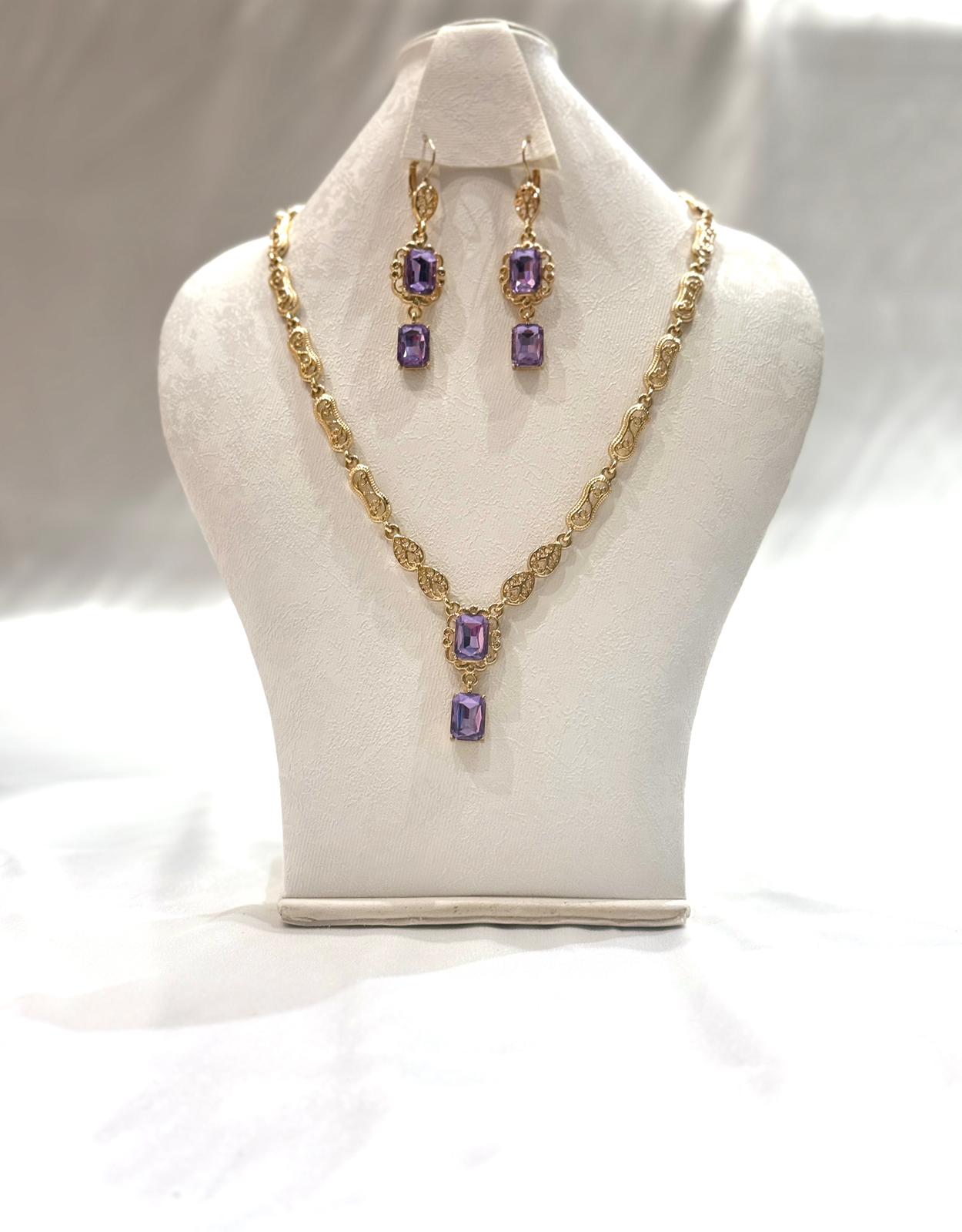 sieraden set laila lila paars