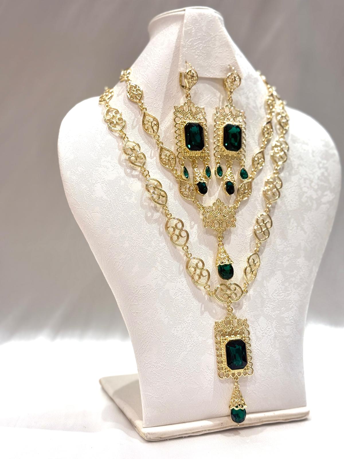 Sieraden set Aya Smaragdgroen
