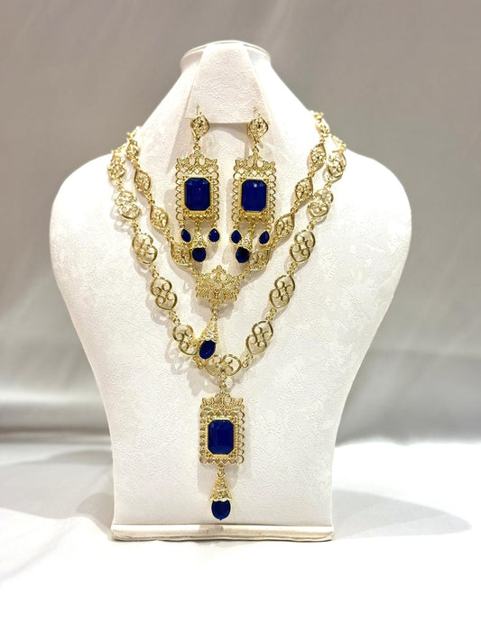 Sieraden set Aya Blauw